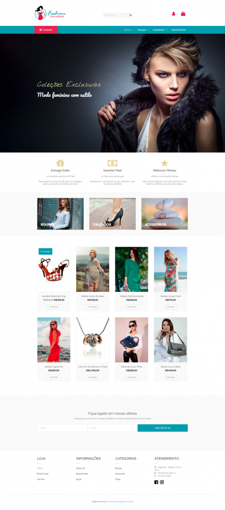 site de lojas de roupas